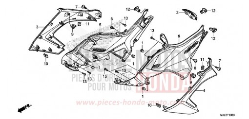 COUVERCLE LATERAL NC750XAE de 2014